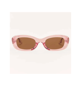 Z Supply Joyride Sunglasses in Pink Lemonade Brown by Z Supply
