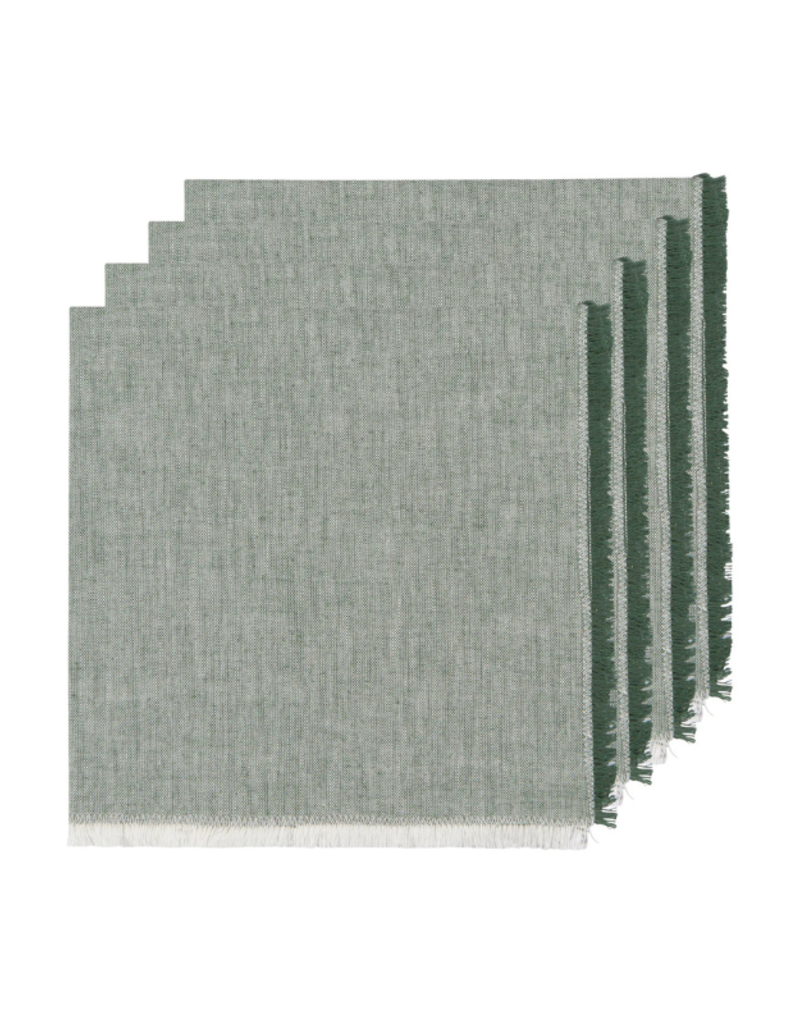 Danica Chambray Napkins in Jade Green Set of 4