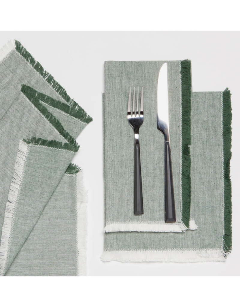 Danica Chambray Napkins in Jade Green Set of 4