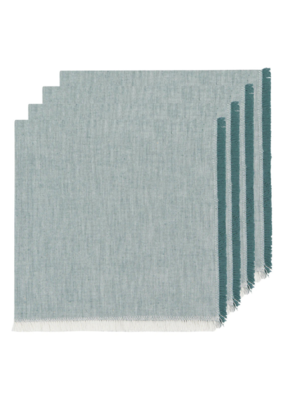 Danica Chambray Napkins in Lagoon Set of 4