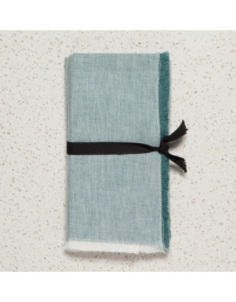 Danica Chambray Napkins in Lagoon Set of 4