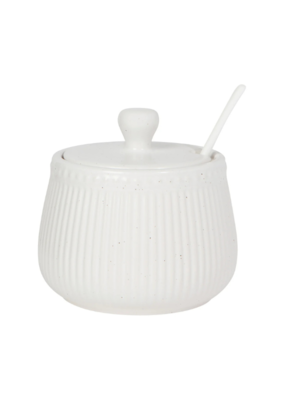 Danica White Speckled Sugar Pot