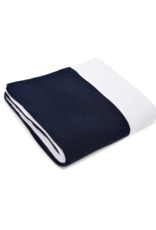 merben Liam Block Stripe Cotton Throw in Navy & White by Merben