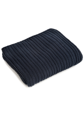 merben Nate Cotton Throw in Navy by Merben