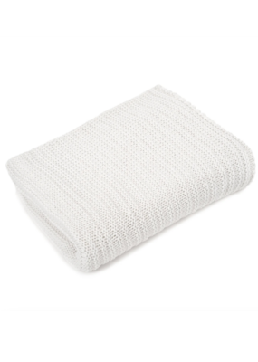 merben Nate Cotton Throw in White by Merben