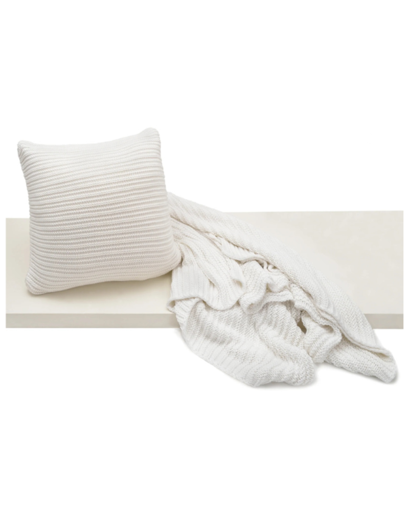 merben Nate Cotton Throw in White by Merben