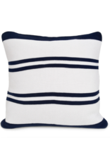 merben Hudson Multi Stripe Cotton Pillow Cover in Navy & White by Merben