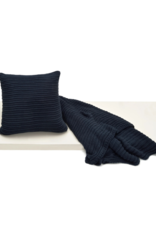 merben Nate Cotton Pillow Cover in Navy by Merben
