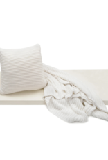 merben Nate Cotton Pillow Cover in White by Merben
