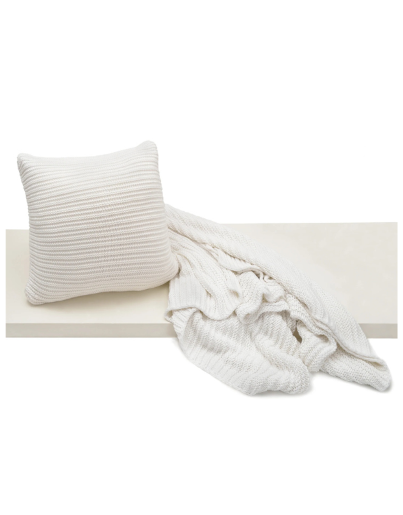 merben Nate Cotton Pillow Cover in White by Merben