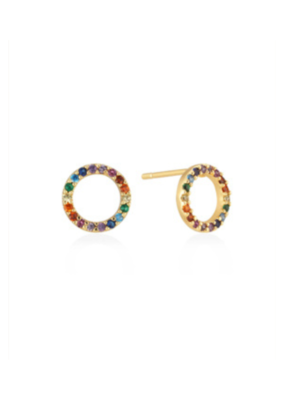Lover's Tempo Pride Riot Rainbow Halo Stud Earrings by Lover's Tempo