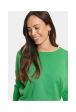 Saint Tropez Mila Round Neck Pullover in Greenbriar by Saint Tropez