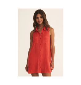 Z Supply New Light Mini Dress in Cabana Red by Z Supply