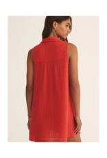 Z Supply New Light Mini Dress in Cabana Red by Z Supply
