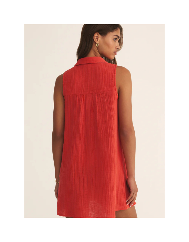 Z Supply New Light Mini Dress in Cabana Red by Z Supply