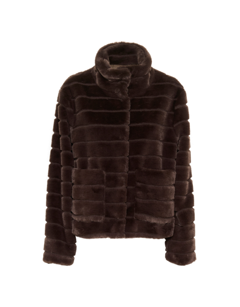 Saint Tropez Leonie Jacket in Chocolate Brown by Saint Tropez