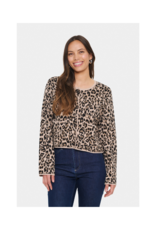 Saint Tropez Lydia Cardigan in Black Leopard by Saint Tropez