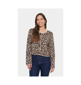 Saint Tropez Lydia Cardigan in Black Leopard by Saint Tropez