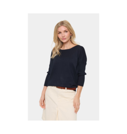 Saint Tropez Mila Round Neck Pullover in Night Sky by Saint Tropez