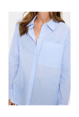 Saint Tropez Marley Button Down Shirt in Chambray Blue by Saint Tropez