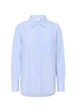 Saint Tropez Marley Button Down Shirt in Chambray Blue by Saint Tropez