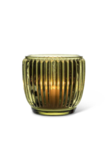 3" Ribbed Votive in Moss