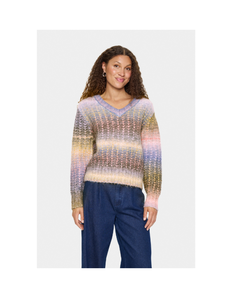Saint Tropez Mirabel Knit Sweater in Urban Chic Melange by Saint Tropez