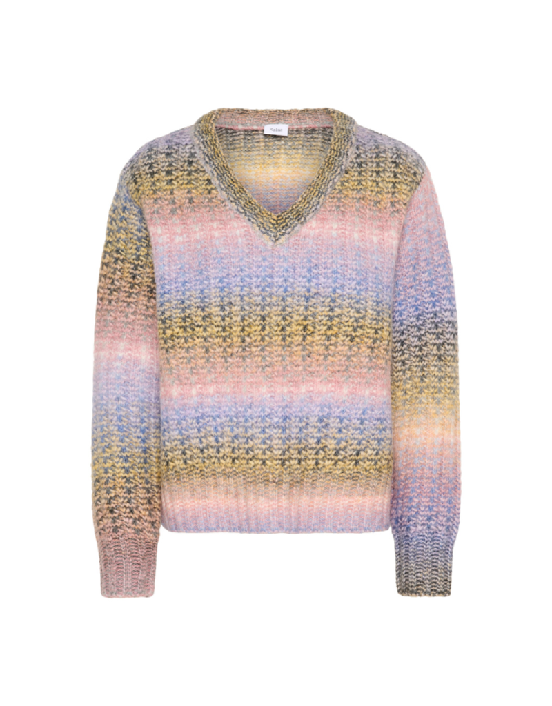 Saint Tropez Mirabel Knit Sweater in Urban Chic Melange by Saint Tropez