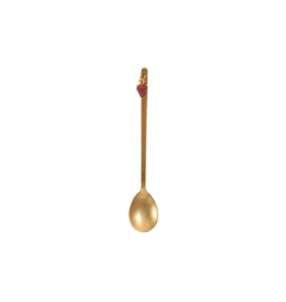 Creative Co-Op Stainless Steel Spoon with Strawberry Charm