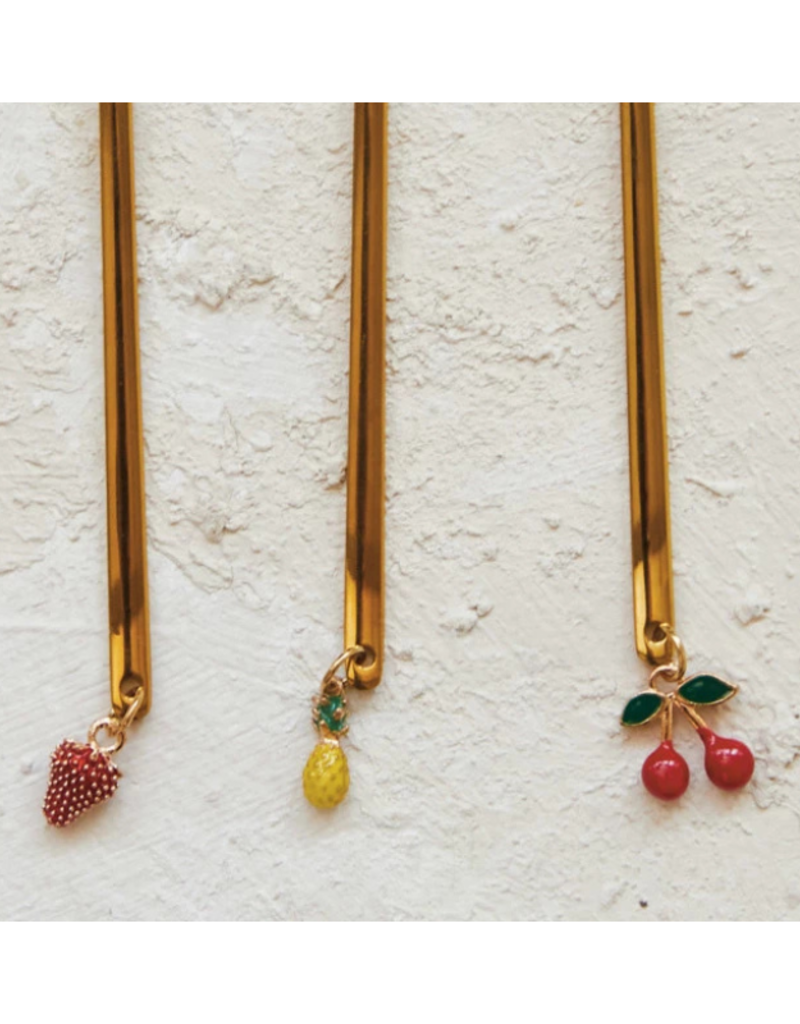 Creative Co-Op Stainless Steel Spoon with Pineapple Charm