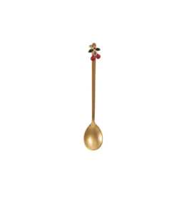 Creative Co-Op Stainless Steel Spoon with Cherry Charm