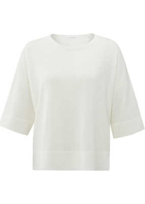 YAYA Oversized Knit T-Shirt in Wool White by YAYA