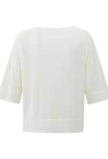 YAYA Oversized Knit T-Shirt in Wool White by YAYA