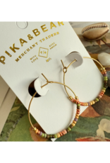 Pika & Bear Memphre Bead Hoop Earrings in Matamoe by Pika & Bear