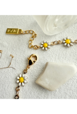 Pika & Bear Daisy Jane Flower Chain Bracelet in Enamel and Gold by Pika & Bear 