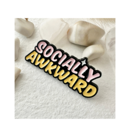 Pika & Bear Enamel Pin "Socially Awkward" by Pika & Bear