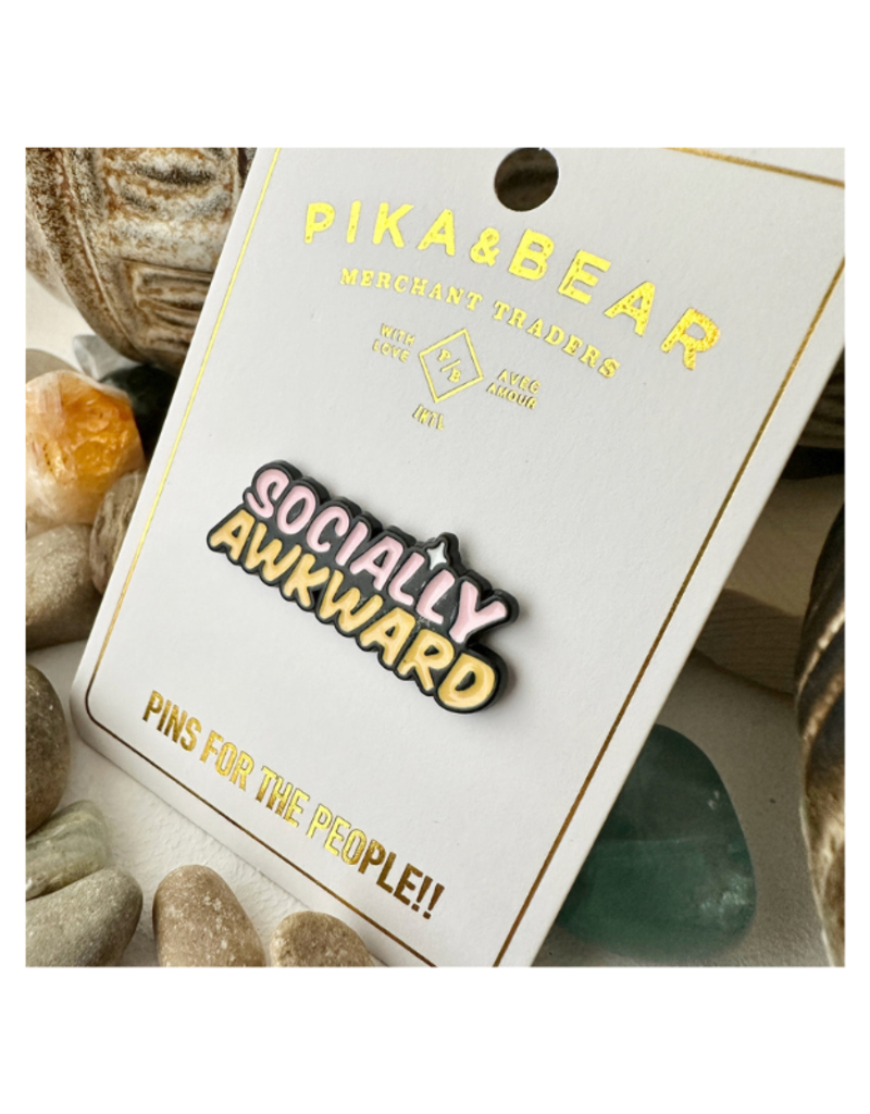 Pika & Bear Enamel Pin "Socially Awkward" by Pika & Bear
