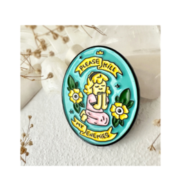 Pika & Bear Enamel Pin "Please Kill My Enemies" by Pika & Bear