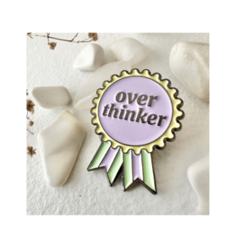 Pika & Bear Enamel Pin "Overthinker Award" by Pika & Bear