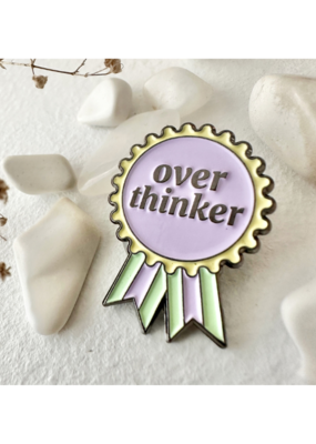 Pika & Bear Enamel Pin "Overthinker Award" by Pika & Bear