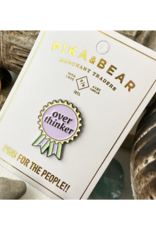 Pika & Bear Enamel Pin "Overthinker Award" by Pika & Bear
