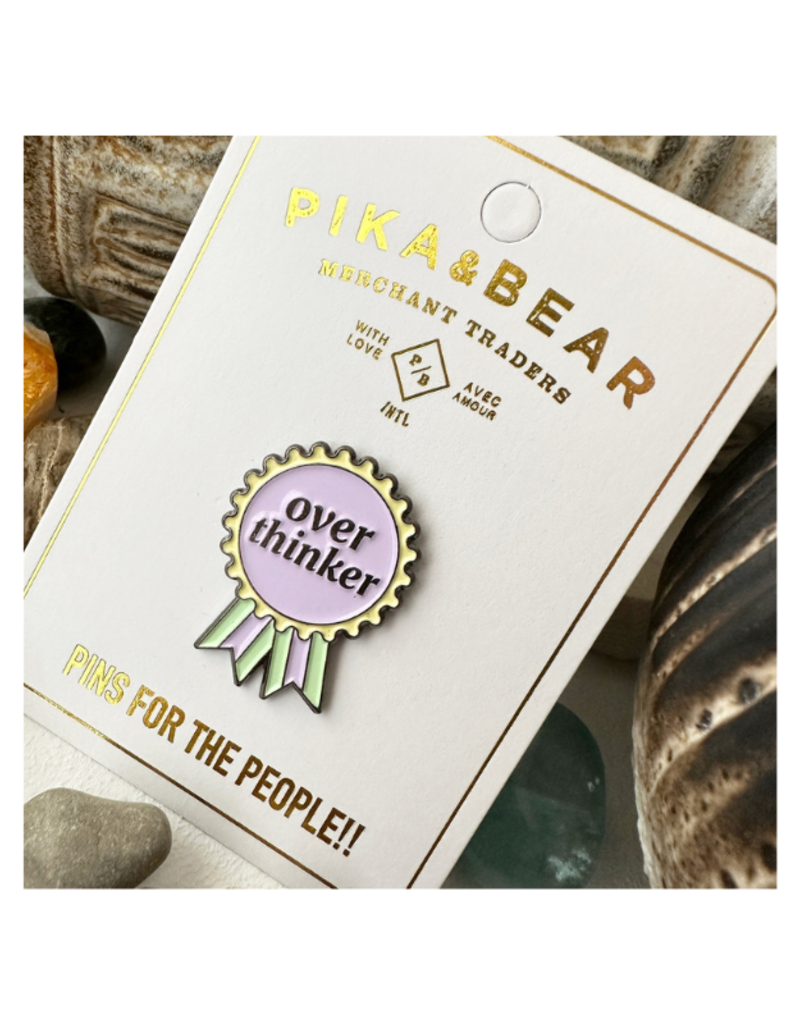 Pika & Bear Enamel Pin "Overthinker Award" by Pika & Bear