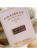 Pika & Bear Enamel Pin "No Idea" by Pika & Bear