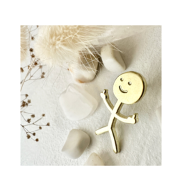 Pika & Bear Enamel Pin "Disgruntled Citizen Stickman" by Pika & Bear