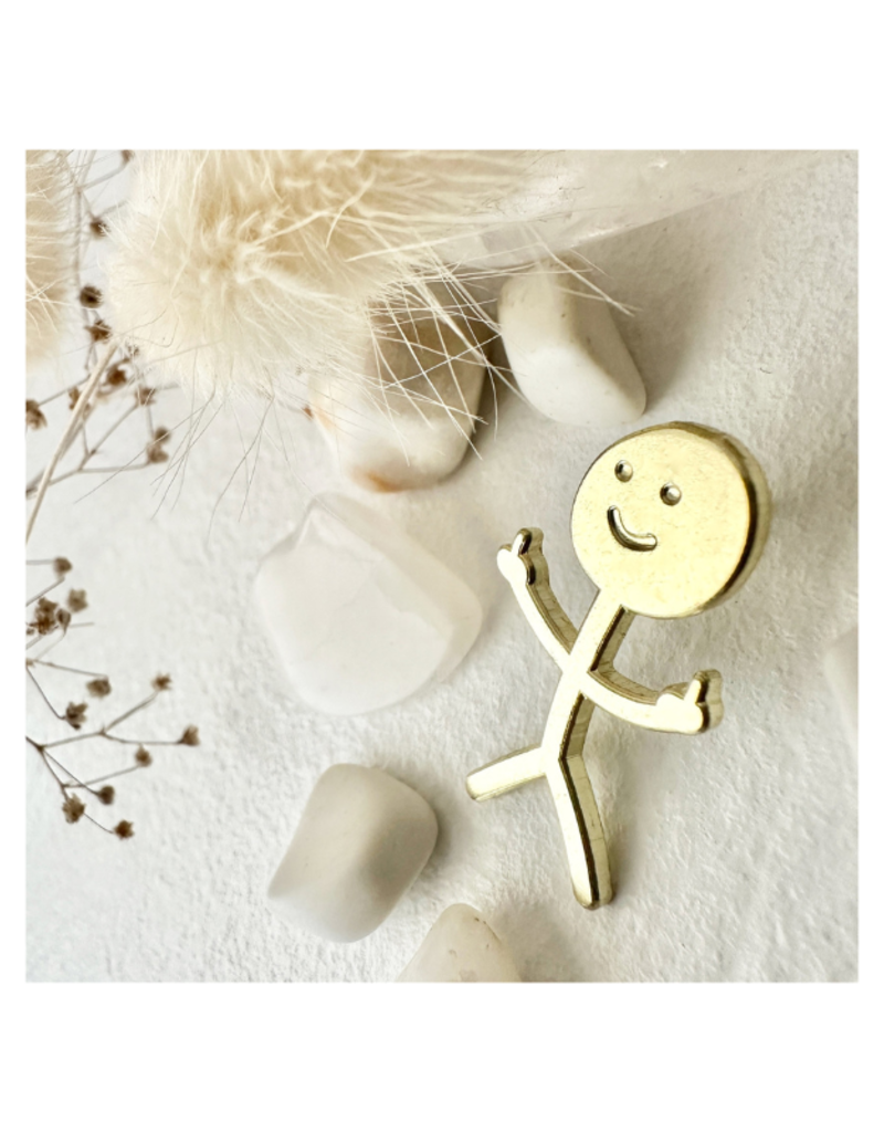 Pika & Bear Enamel Pin "Disgruntled Citizen Stickman" by Pika & Bear