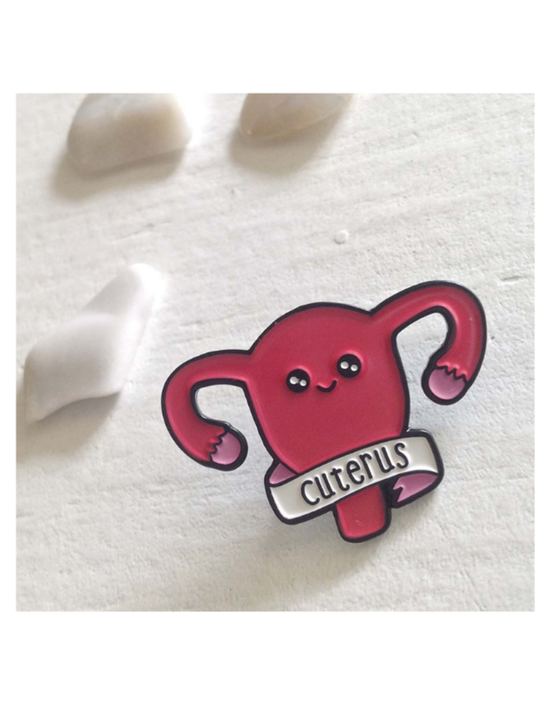 Pika & Bear Enamel Pin "Cuterus" Cute Uterus by Pika & Bear