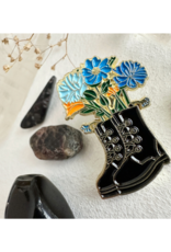 Pika & Bear Enamel Pin "Boot-quet" Flowers & Boot by Pika & Bear