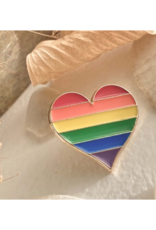 Pika & Bear Enamel Pin "Kinsey" Pride Heart by Pika & Bear