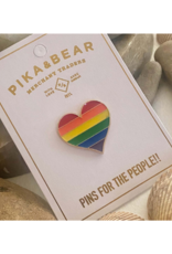 Pika & Bear Enamel Pin "Kinsey" Pride Heart by Pika & Bear