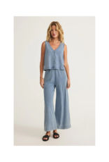 Z Supply Solace V-Neck Denim Top in Medium Indigo by Z Supply